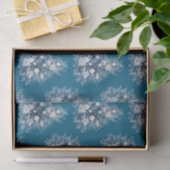 Blauw-witte kerstboom tissuepapier (Geschenk)