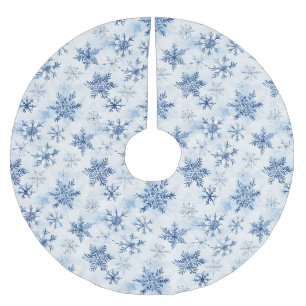 Blauw Witte Kerstsneeuwvlokken Kerstboom Rok