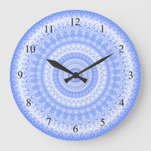 Blauw Witte Keuken Wandklok