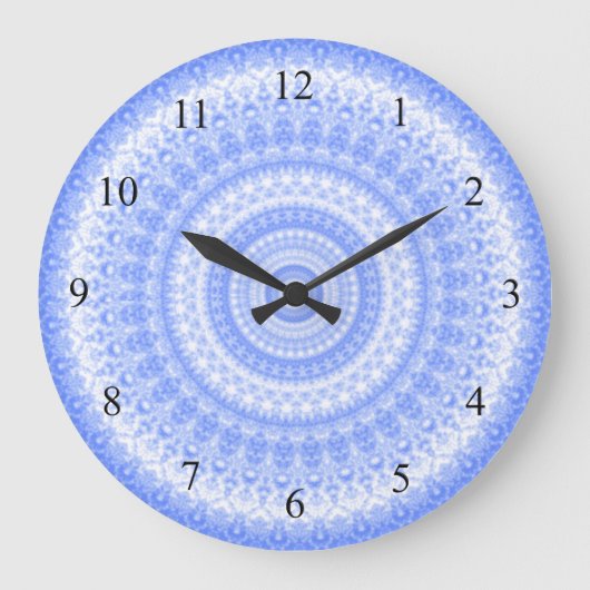 Blauw Witte Keuken Wandklok (Voorkant)