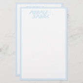 Blauw Witte Kleine Bedrijfsbriefpapier Briefpapier (Voorkant / Achterkant)