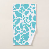 Blauw & Witte Koeienvlekken Dierprintpatroon Bad Handdoek (Handdoek)