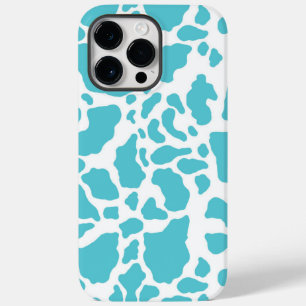 Blauw & Witte Koeienvlekken Dierprintpatroon Case-Mate iPhone 14 Pro Max Hoesje