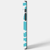 Blauw & Witte Koeienvlekken Dierprintpatroon Case-Mate iPhone Case (Achterkant / Links)