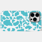 Blauw & Witte Koeienvlekken Dierprintpatroon Case-Mate iPhone Case (Achterkant (horizontaal))