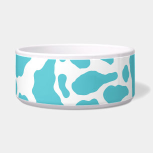 Blauw & Witte Koeienvlekken Dierprintpatroon Voerbakje