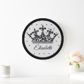 Blauw-witte koninginnenkroop, mooie vintage grote klok (Huis)