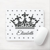 Blauw-witte koninginnenkroop, mooie vintage muismat (Met muis)