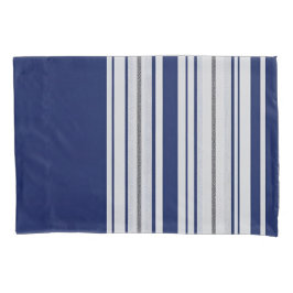 Blauw-witte Kussensloop met zwarte accenten