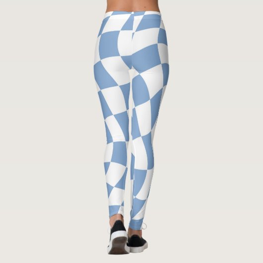 Blauw-witte Leggings (Achterkant)