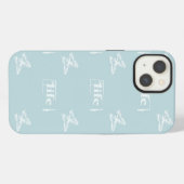 Blauw Witte Levens Vlinders iPhone Hoesje (Achterkant horizontaal)