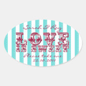 Blauw-witte liefde is zoete sticker (Voorkant)