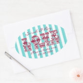 Blauw-witte liefde is zoete sticker (Envelop)