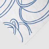 Blauw-witte lijn art thee-kopjes tissuepapier (Detail)