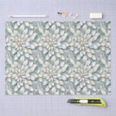 Blauw Witte Lotus Bloemen Bruiloft Tissuepapier (Craft)