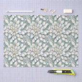 Blauw Witte Lotus Bloemen Huwelijk Tissuepapier (Craft)