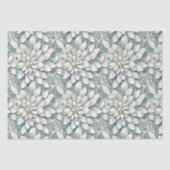 Blauw Witte Lotus Bloemen Huwelijk Tissuepapier (Voorkant)