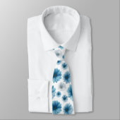 Blauw Witte Madeliefjes Bloempatroon Stropdas (Gebonden)