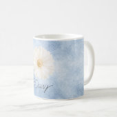 Blauw Witte Madeliefjesbloem Koffiemok (Voorkant rechts)