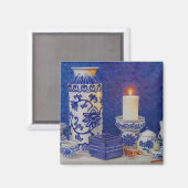 blauw-witte magneet (Voorkant / Achterkant)