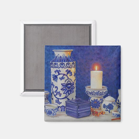 blauw-witte magneet (Voorkant / Achterkant)