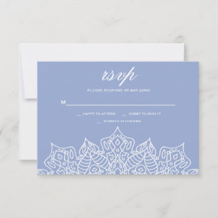 Blauw-witte Mandala RSVP-kaarten RSVP Kaartje