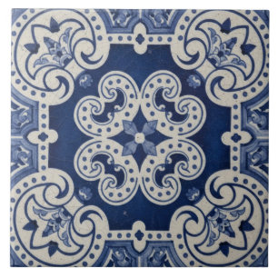 Blauw Witte Marokkaanse Portugese Traditionele Pat Tegeltje