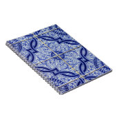 Blauw-witte mediterrane keramische Tegel Notitieboek (Rechterzijde)
