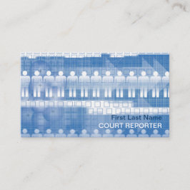 Blauw witte mensen rechter verslaggever visitekaar visitekaartje