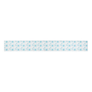 Blauw Witte Mini Mix Sneeuwvlok Kerstmis Grosgrain Lint