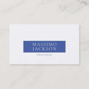 Blauw Witte Minimalistische Moderne Professioneel Visitekaartje