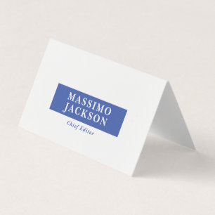 Blauw Witte Minimalistische Moderne Professioneel Visitekaartje