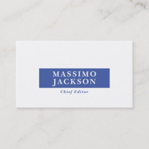 Blauw Witte Minimalistische Moderne Professioneel Visitekaartje