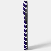 Blauw Witte Moderne Chevron Patroon Case-Mate iPhone Case (Achterkant / Links)