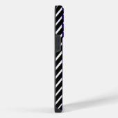 Blauw Witte Moderne Chevron Patroon iPhone Hoesje (Rechterkant)