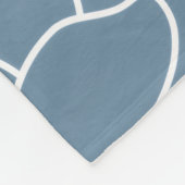 Blauw Witte Moderne Wilde Bloem Fleece Deken (Hoek)