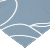 Blauw Witte Moderne Wilde Bloem Tafelkleed (Gekanteld)