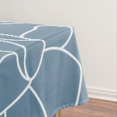 Blauw Witte Moderne Wilde Bloem Tafelkleed (Voorbeeld)