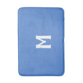 Blauw Witte Monogram Badmat (Voorkant Verticaal)