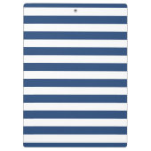 Blauw-witte nautische streepmonogram klembord (Achterkant)