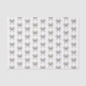 Blauw Witte Nordic Crème Bogen Kerstmis Tissuepapier (Voorkant)