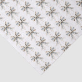 Blauw Witte Nordic Crème Bogen Kerstmis Tissuepapier (Detail)