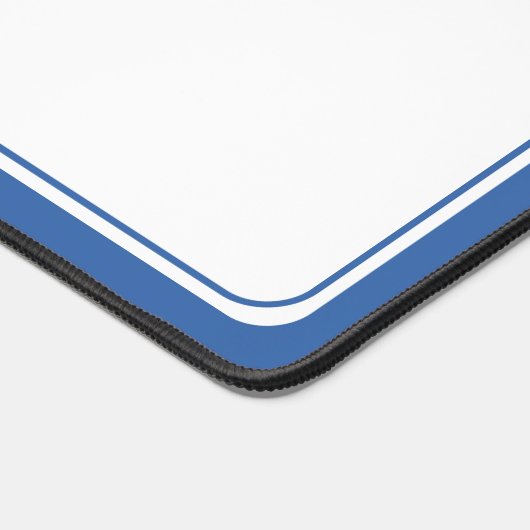 Blauw-witte palmboom Monogram Bureaumat (Hoek)