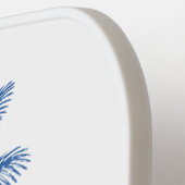 Blauw-witte palmboom Monogram Pickleball Paddle (Links Detail)