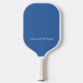 Blauw-witte palmboom Monogram Pickleball Paddle (Achterkant)
