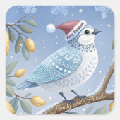 Blauw-witte patrijs in een perenboom Sticker (Voorkant)