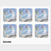 Blauw-witte patrijs in een perenboom Sticker (Vel)