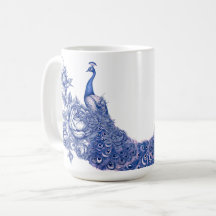 Blauw Witte Pauw Roos