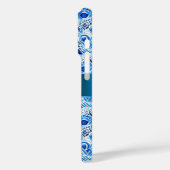 Blauw Witte Pauwveren   Case-Mate iPhone Case (Achterkant / Links)