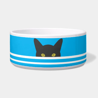 Blauw-witte Peking Cat Voerbakje